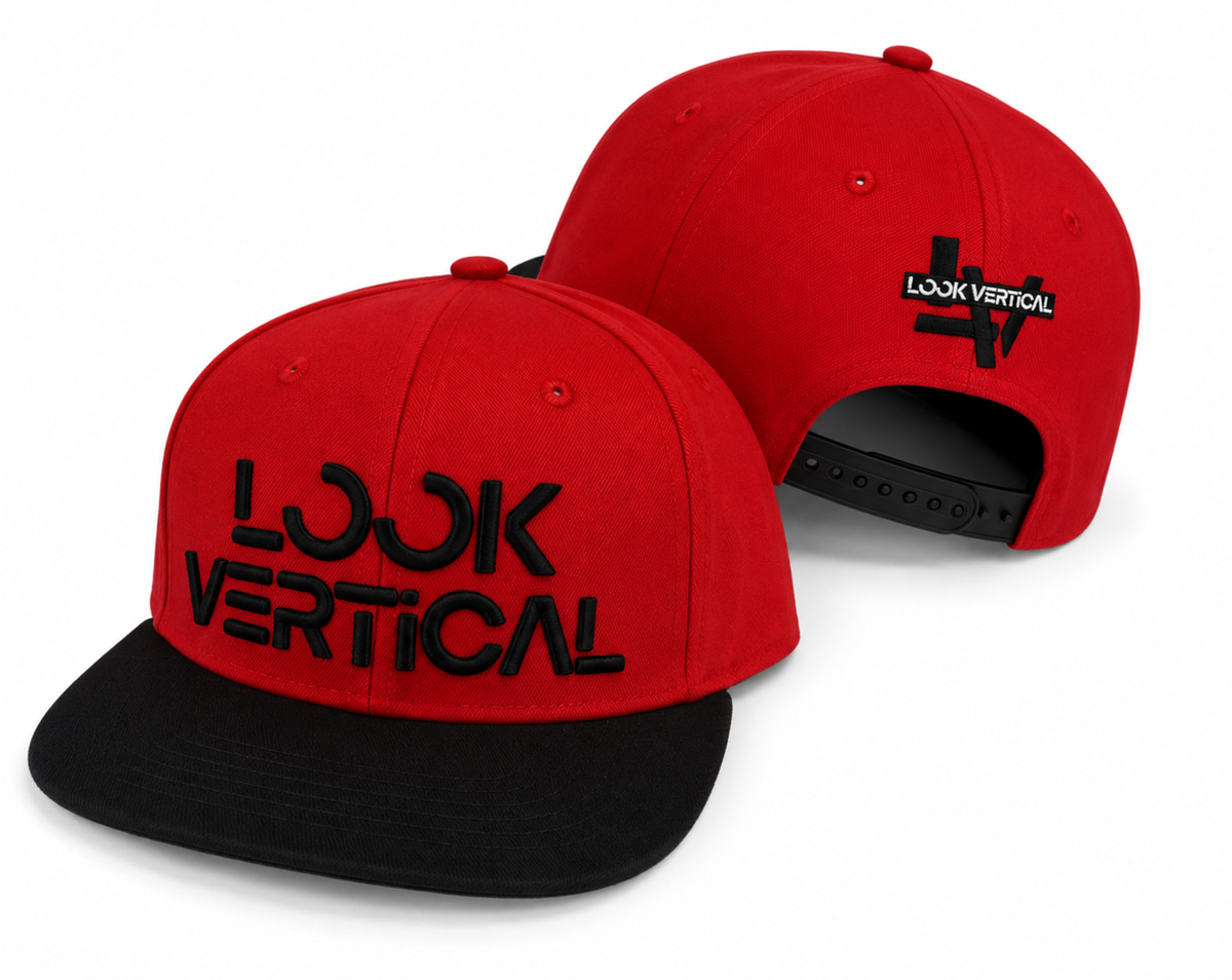 Look Vertical Snapback- Red/Black Edition