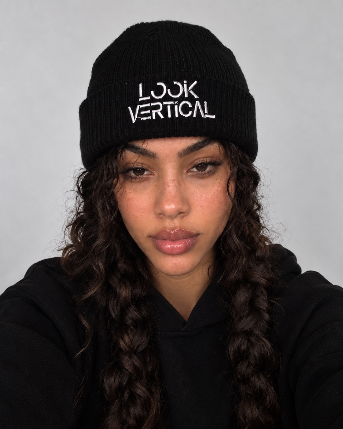 Look Vertical Premium Beanie- Black
