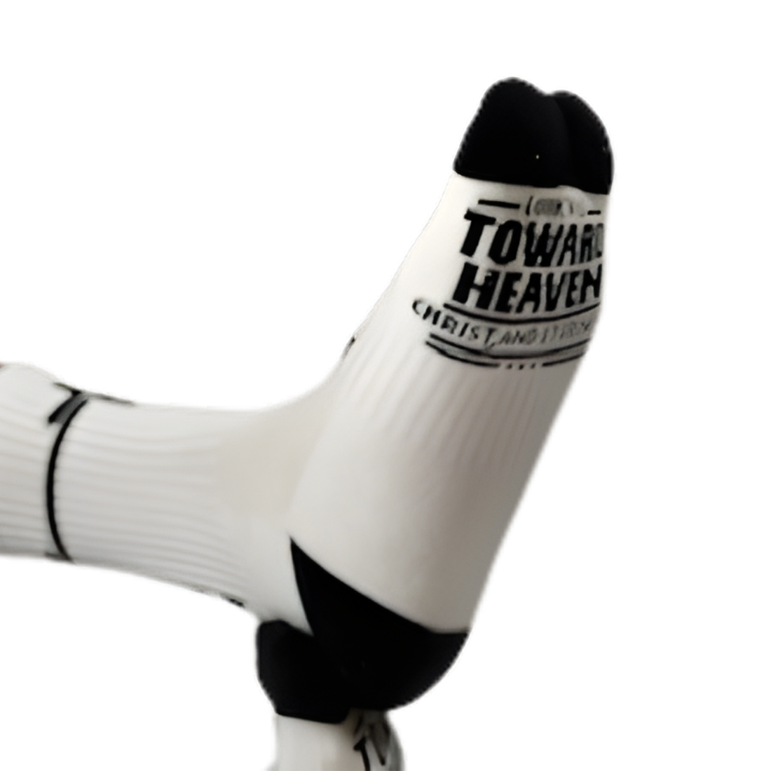 ADULT/UNISEX- White/Victory Black LOOK VERTICAL Performance Crew Socks
