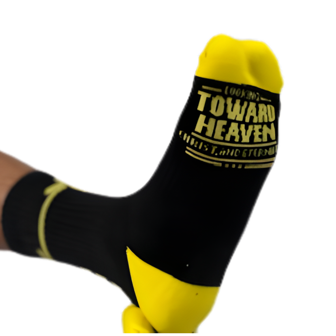 ADULT/UNISEX- Black/Victory Yellow LOOK VERTICAL Performance Crew Socks