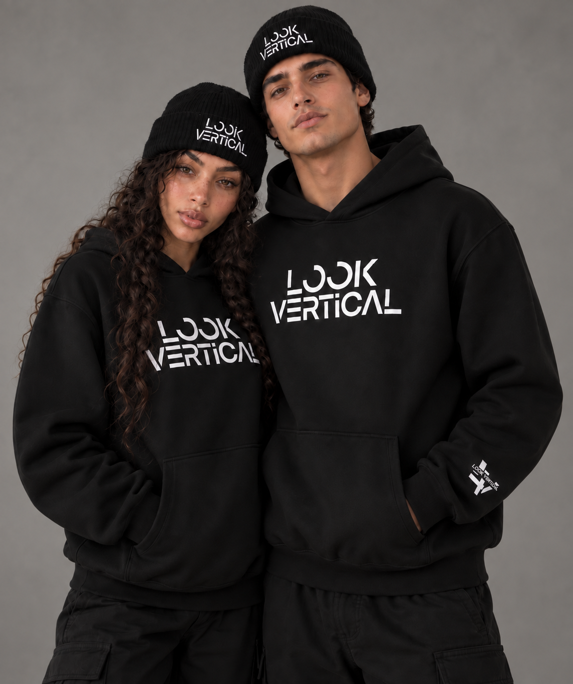 Look Vertical Premium Beanie- Black