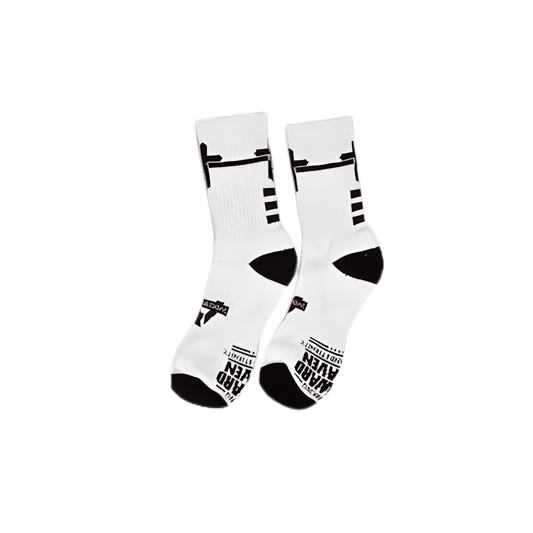 ADULT/UNISEX- White/Victory Black LOOK VERTICAL Performance Crew Socks