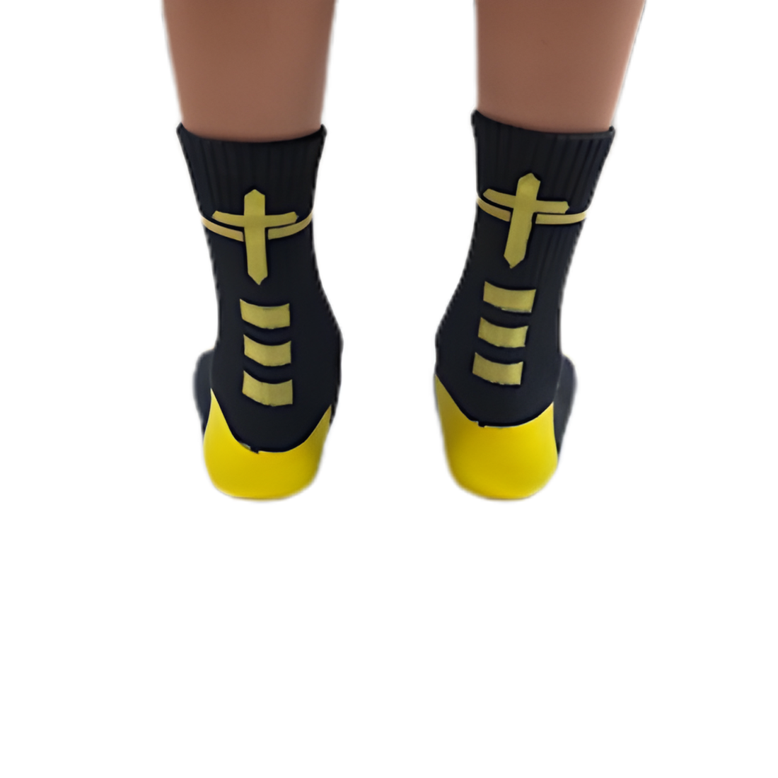 SMALL ADULT-Black/Victory Yellow LOOK VERTICAL Performance Crew Socks